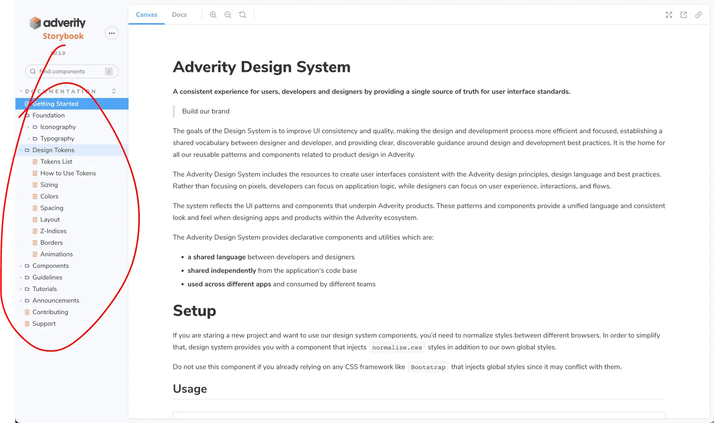 Previous information architecture & homepage